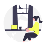 悩みを抱える女性のイラスト