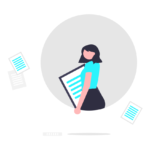 職場の人間関係に悩む女性のイラスト