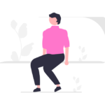 失業中の男性をイメージしたイラスト