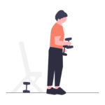 トレーニングをする男性